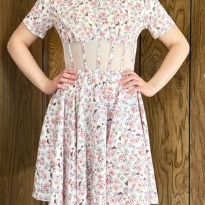 Floral Short Sleeve Dress